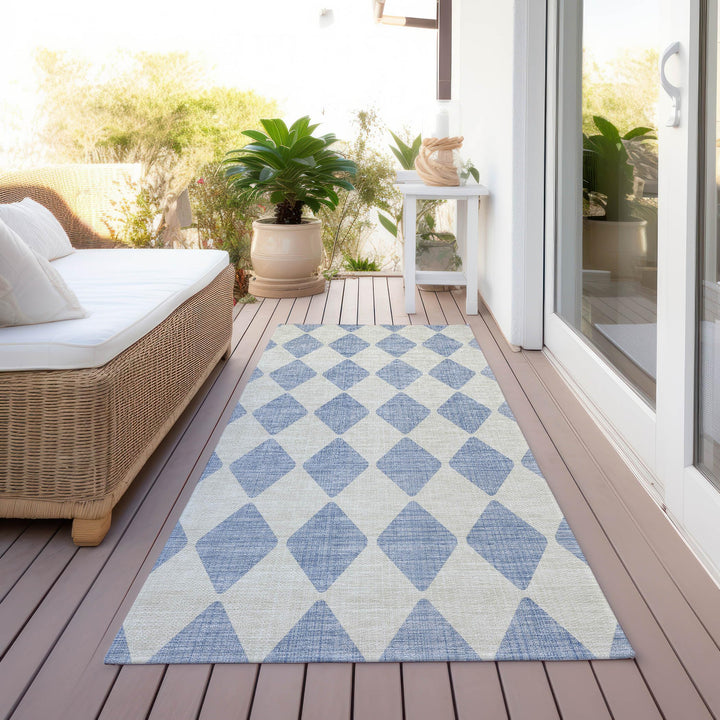 Machine Washable Indoor/ Outdoor Chantille Diamonds Rug