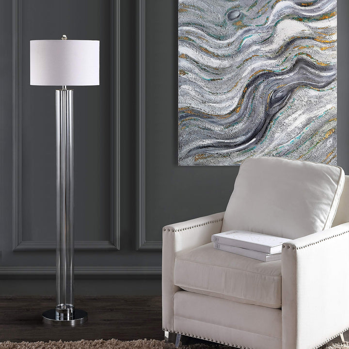 Safavieh FLL4017A Lighting Collection Lovato 64" Clear Floor Lamp