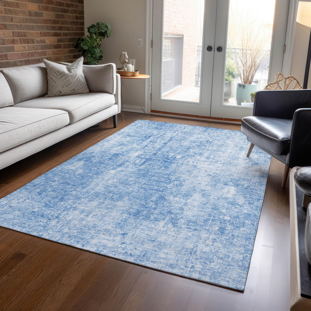 Machine Washable Indoor/ Outdoor Chantille Abstract Solid Rug