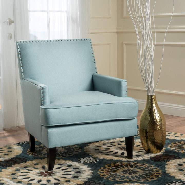 Christopher Knight Home Tilla Fabric Club Chair Light Blue 29.13D x 30.31W x .