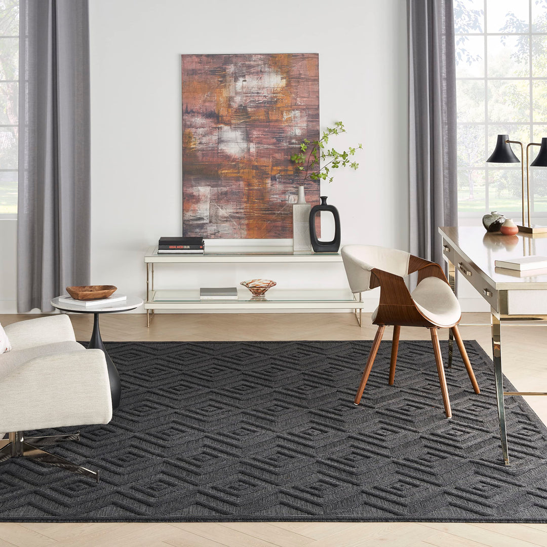 Nourison Versatile Indoor/Outdoor Geometric Flatweave Area Rug