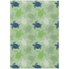 Addison Rugs Surfside ASR43 Green 9' x 12' Indoor Outdoor Area Rug Easy Clean Green - 9' x 12'