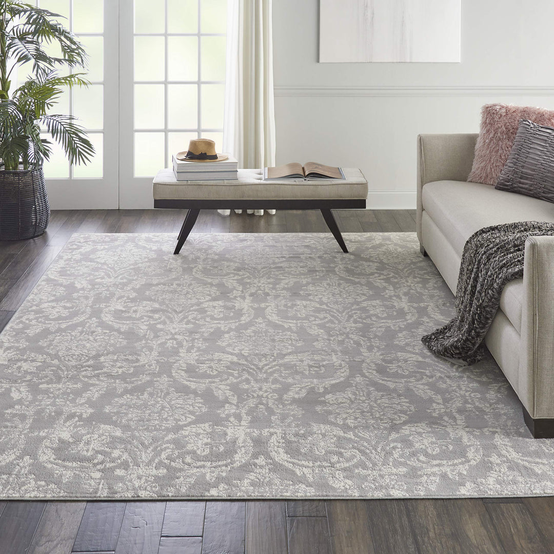 Nourison Jubilant Vintage Farmhouse Damask Area Rug