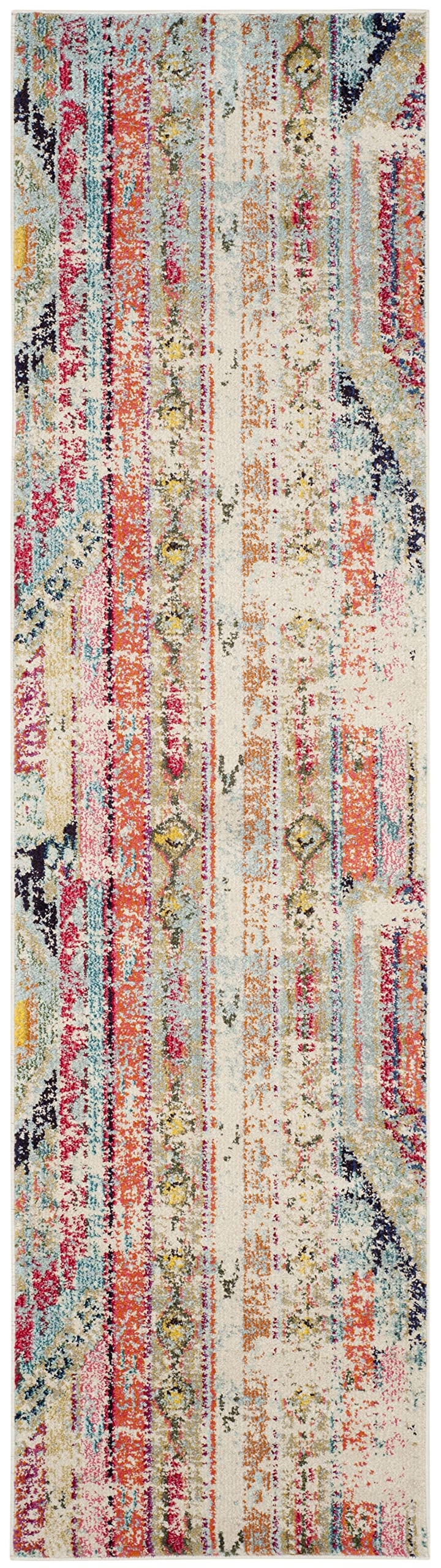 SAFAVIEH Monaco Collection Runner Rug - 2'2" x 16' Multi Boho Chic Tribal