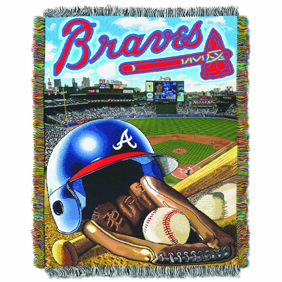 The Northwest Company MLB Atlanta Braves Woven Tapestry Throw Blanket 48" x Atlanta Braves - Victorian