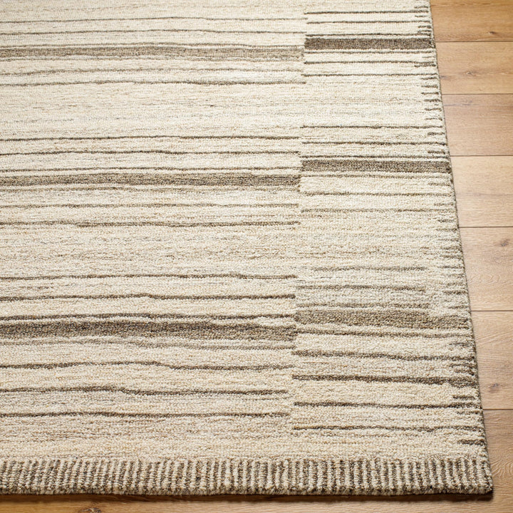 Livabliss Granada Modern Striped Tufted Area Rug 5' x 7'6" Cream/Taupe