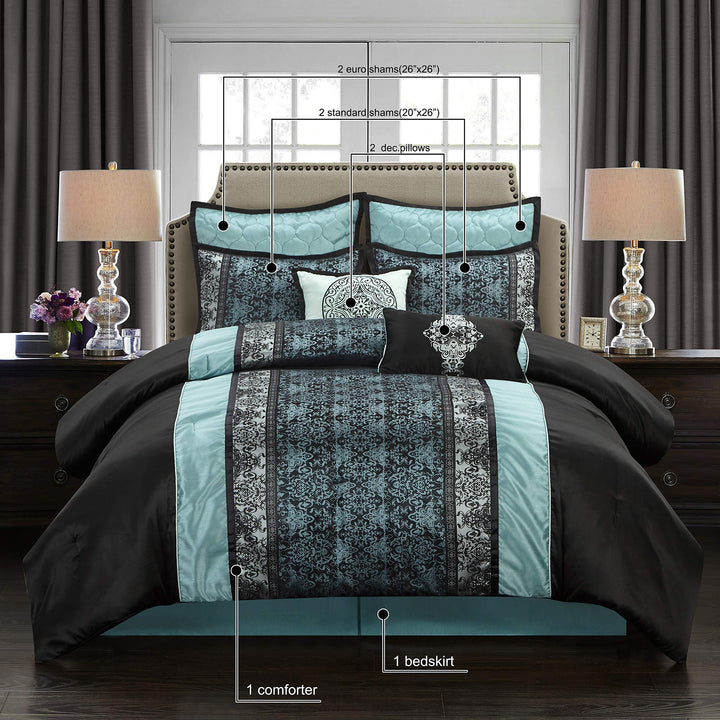 Nanshing Arabesque Collection All Season Bedroom Comforter Set Complete