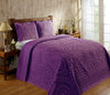 Better Trends 100% Cotton Chenille Bedspreads Queen Size Rio Collection Floral Plum - Queen