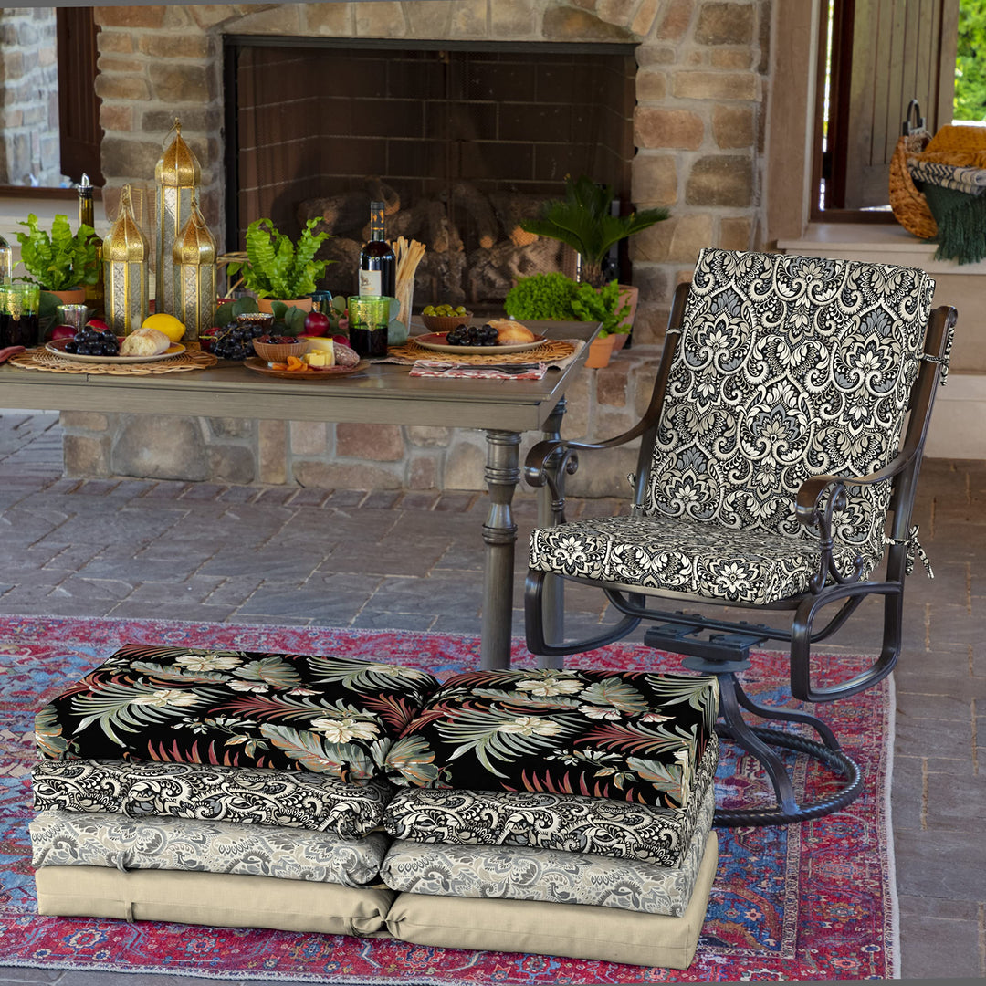 Arden Selections Aurora Damask Outdoor Dining Chair Cushion