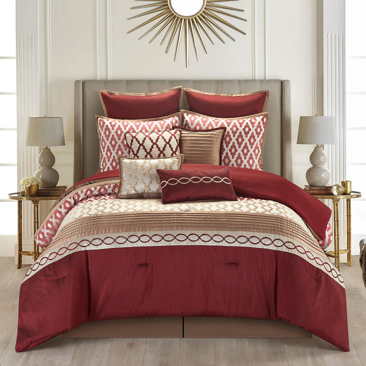 Stratford Park Auburn 10 Piece Comforter Bedding Set 100%