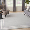 Nourison Essentials Indoor/Outdoor Grey/Ivory 10' x 14' Area -Rug Easy -Cleaning 10' x 14' - Grey/Ivory