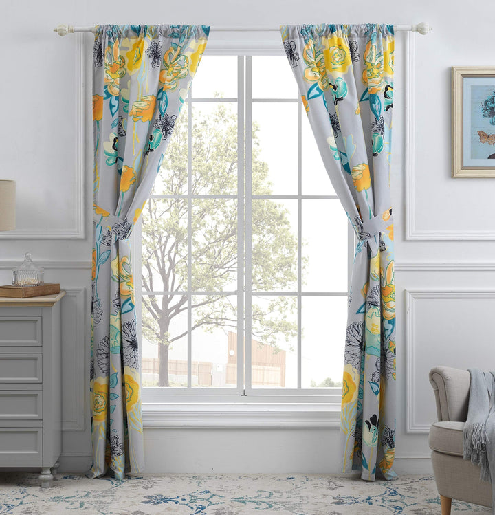 Greenland Home Watercolor Dream Curtains - Drapes - Lined Panel Pair with