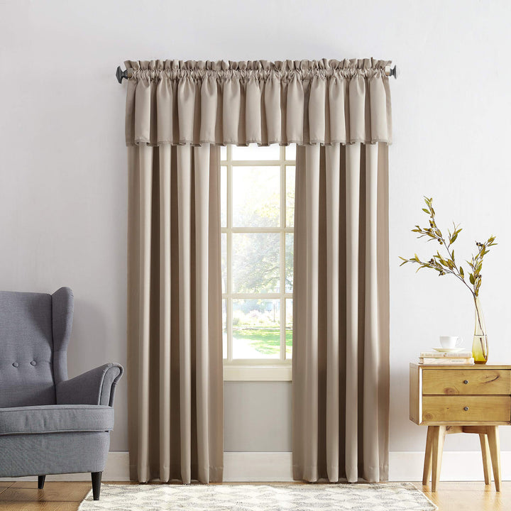 Porch & Den Inez Room Darkening Window Curtain Panel and Valance, Single Panel