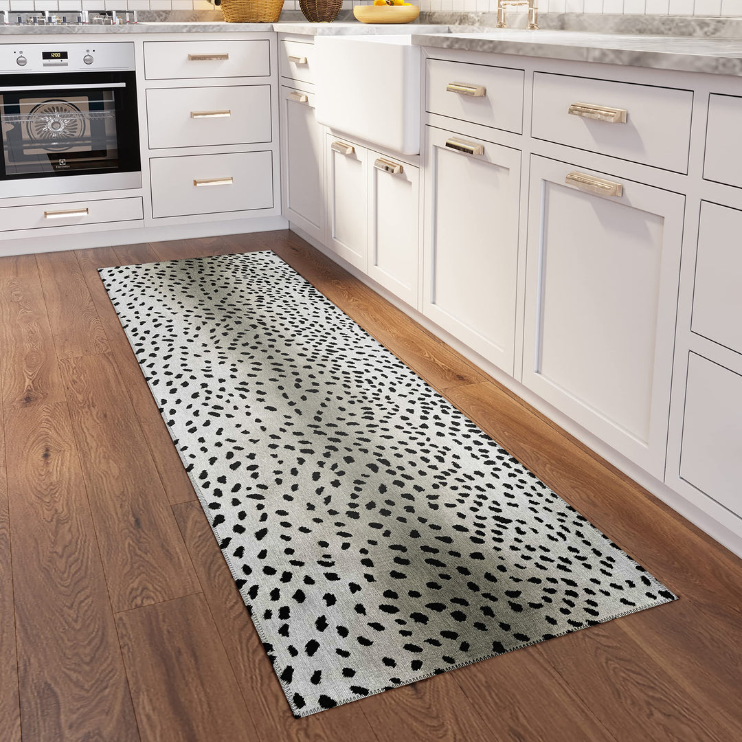 Addison Rugs Safari ASF33 Pearl Washable 2'3" x 7'6" Indoor Outdoor Hallway 2'3" x 7'6" - Pearl