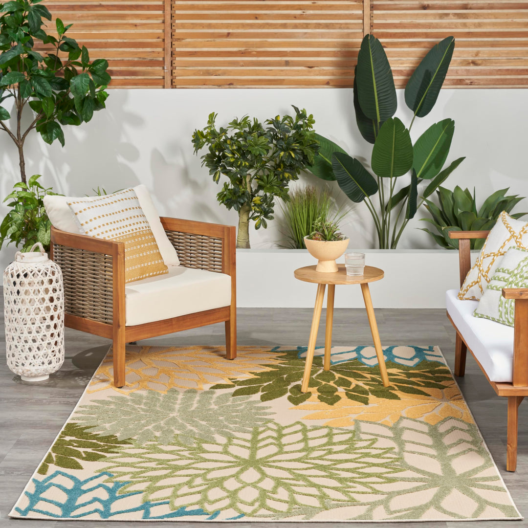 Nourison Aloha Floral Modern, Indoor/Outdoor Area Rug