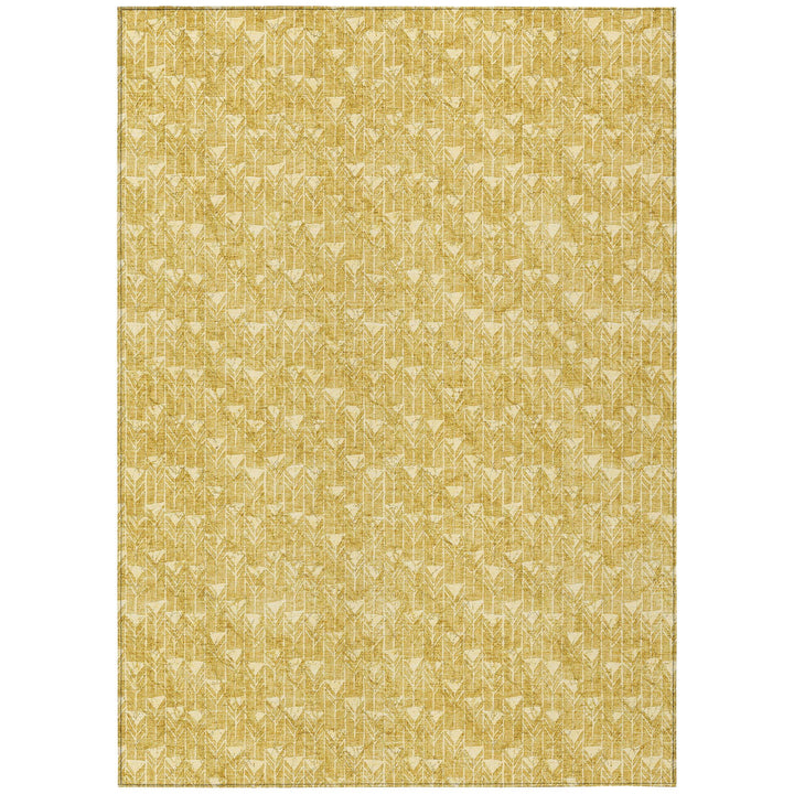 Addison Rugs Chantille ACN514 Gold 8' x 10 Indoor Outdoor Area Rug Stain 8' x 10' - Gold