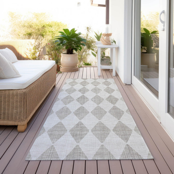 Machine Washable Indoor/ Outdoor Chantille Argyle Rug