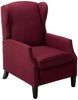 GDFStudio Weyland Wingback Traditional Fabric Recliner (Deep Red) 33.25D x 26.5W