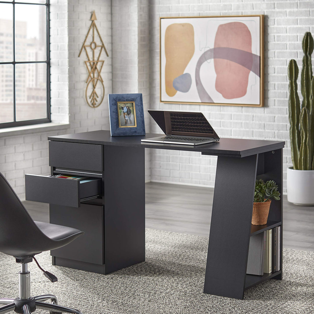 Target Marketing Systems Como Computer Desk ith Storage 3-Draer Laptop Table