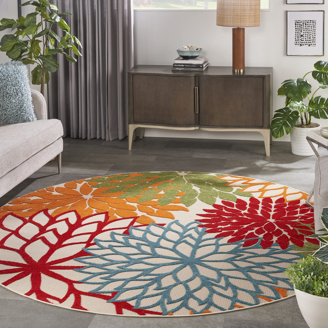 Nourison Aloha Floral Modern, Indoor/Outdoor Area Rug