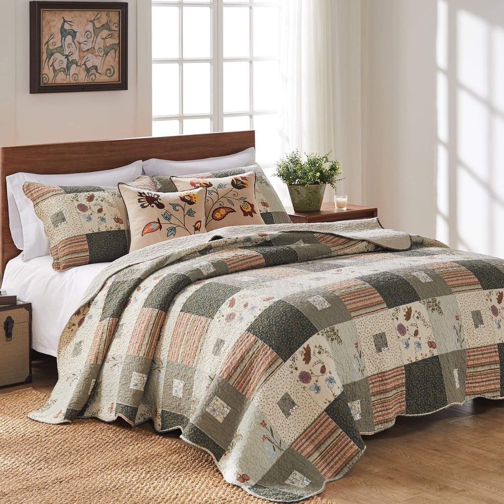 Greenland Home Fashions Sedona Cotton 5-piece Quilt Set