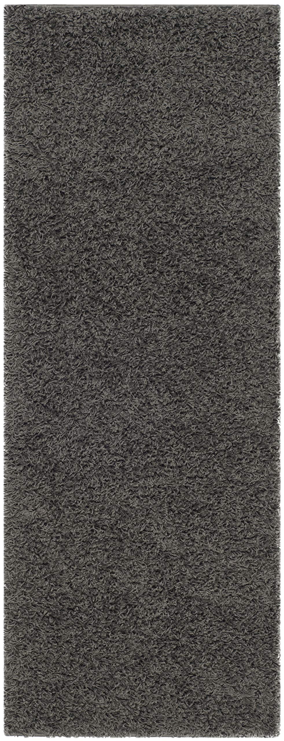 SAFAVIEH Athens Shag Collection Runner Rug - 2'3" x 10' Dark Grey Non-Shedding &