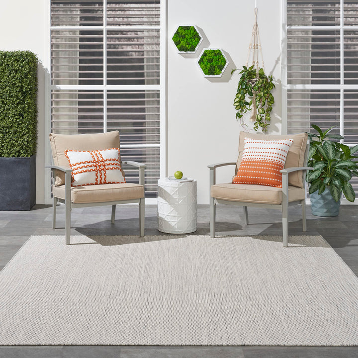 Nourison Courtyard Indoor/Outdoor Modern Geometric Area Rug