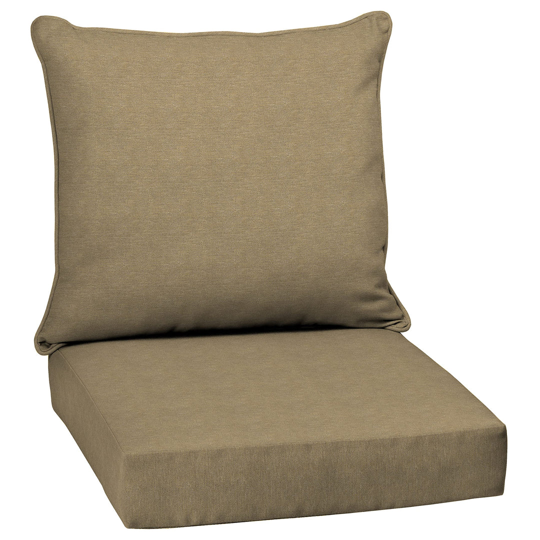 Arden Selections Performance Outdoor Deep Seating Cushion Set 24 x 24 Tan