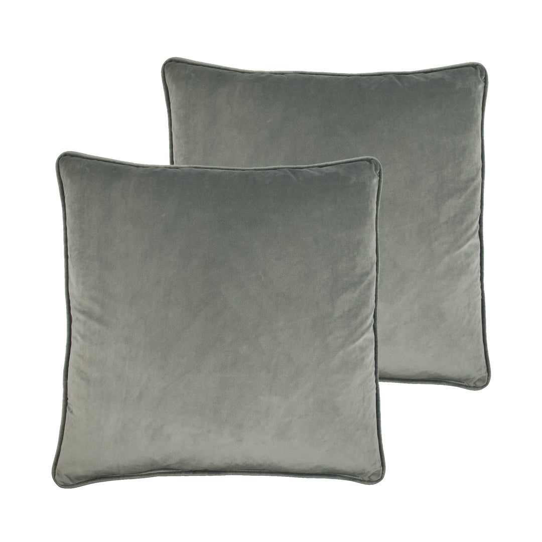 Sherry Kline Richmond Velvet Boudoir Pillow (Set of 2) 20x20 Light Grey Silver Grey