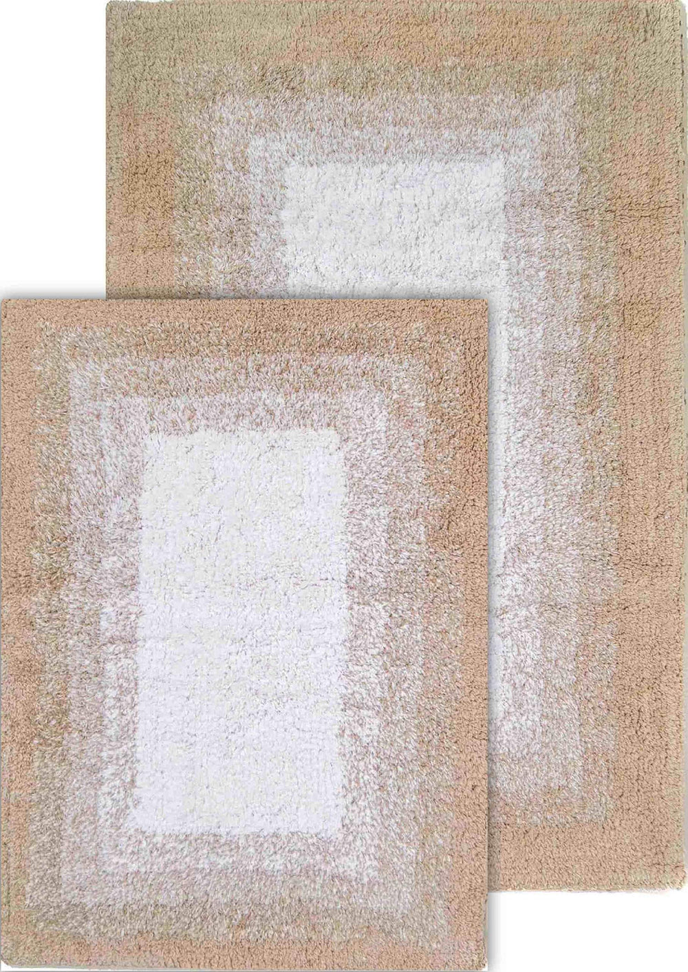 Chesapeake Merchandising 18652 Whitney Reversible 2 Piece ath Rug Set-Doeskin Doeskin Beige