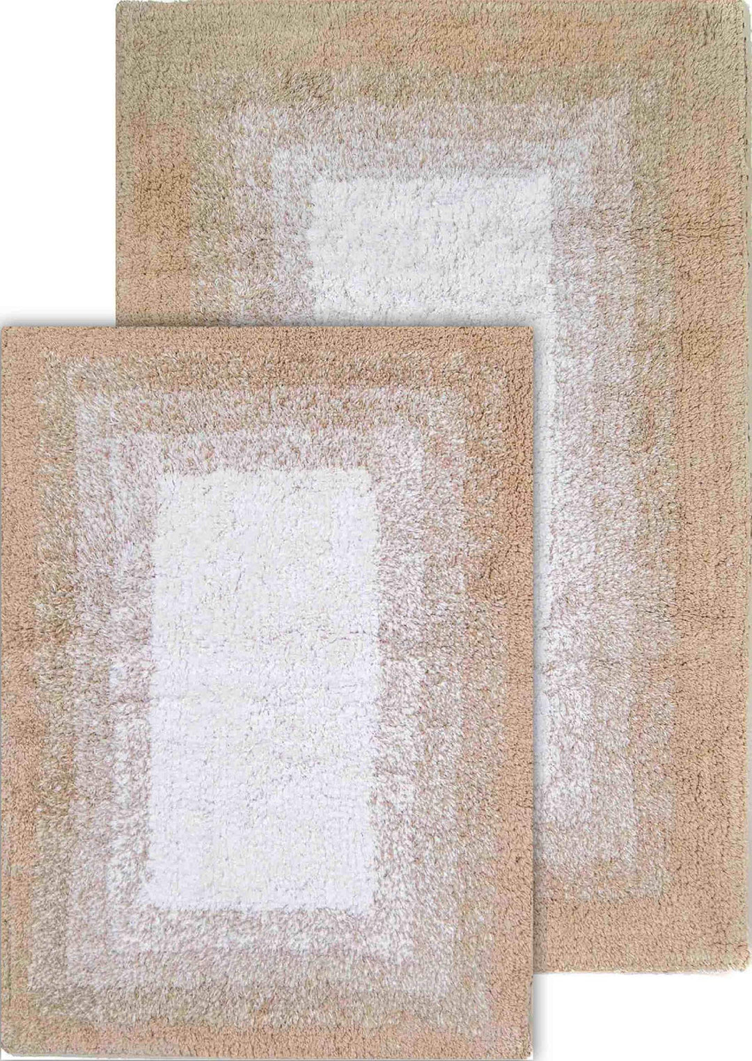 Chesapeake Merchandising 18652 Whitney Reversible 2 Piece ath Rug Set-Doeskin Doeskin Beige