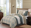 Stratford Park Medallion Damask 7-Piece Comforter Bedding Set Grey/Taupe/White Grey - King