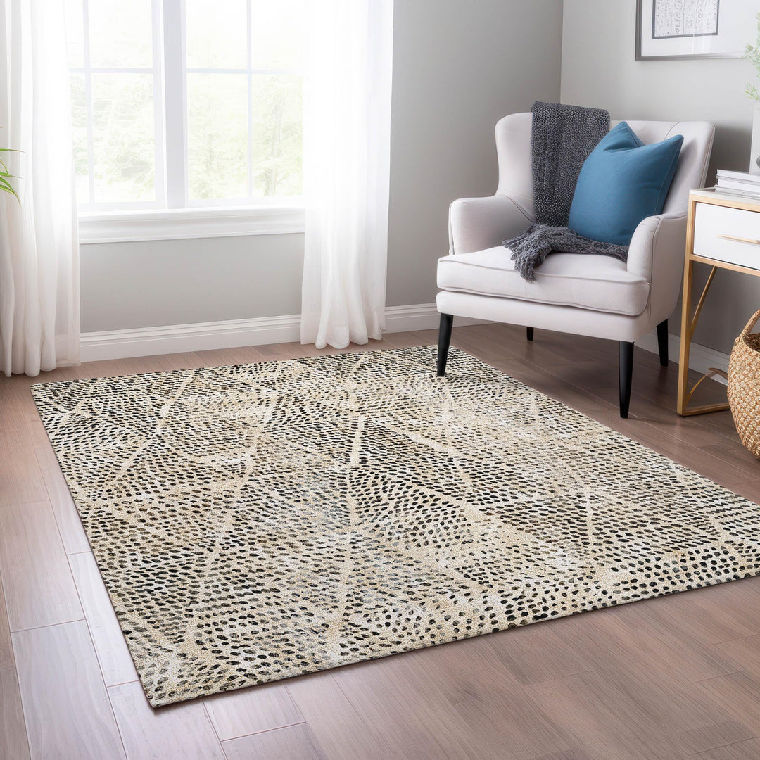 Machine Washable Indoor/ Outdoor Chantille Modern Diamonds Rug