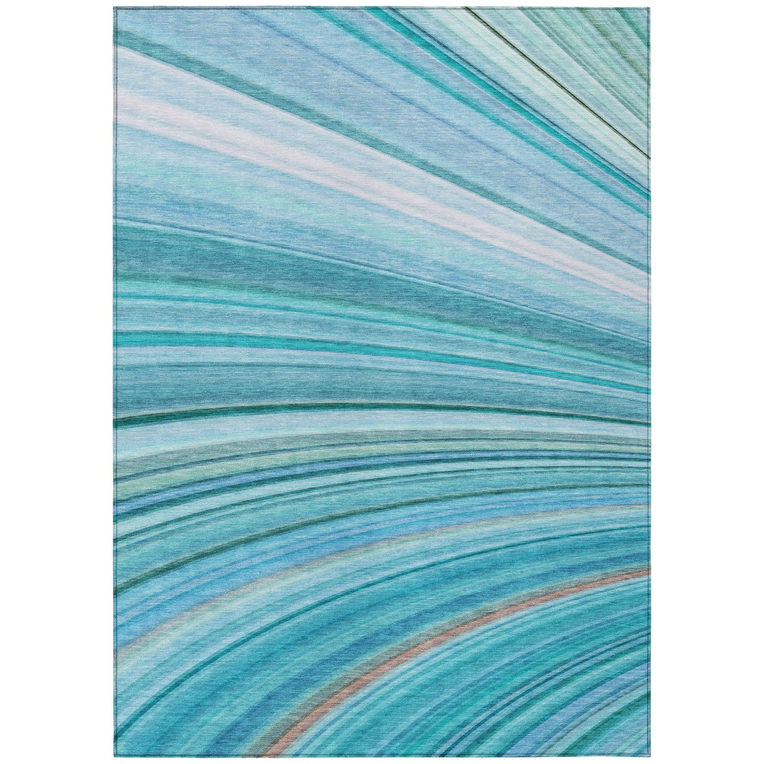 Addison Rugs Chantille ACN585 Teal 5' x 7'6" Indoor Outdoor Area Rug Easy Teal - 5' x 7'6"