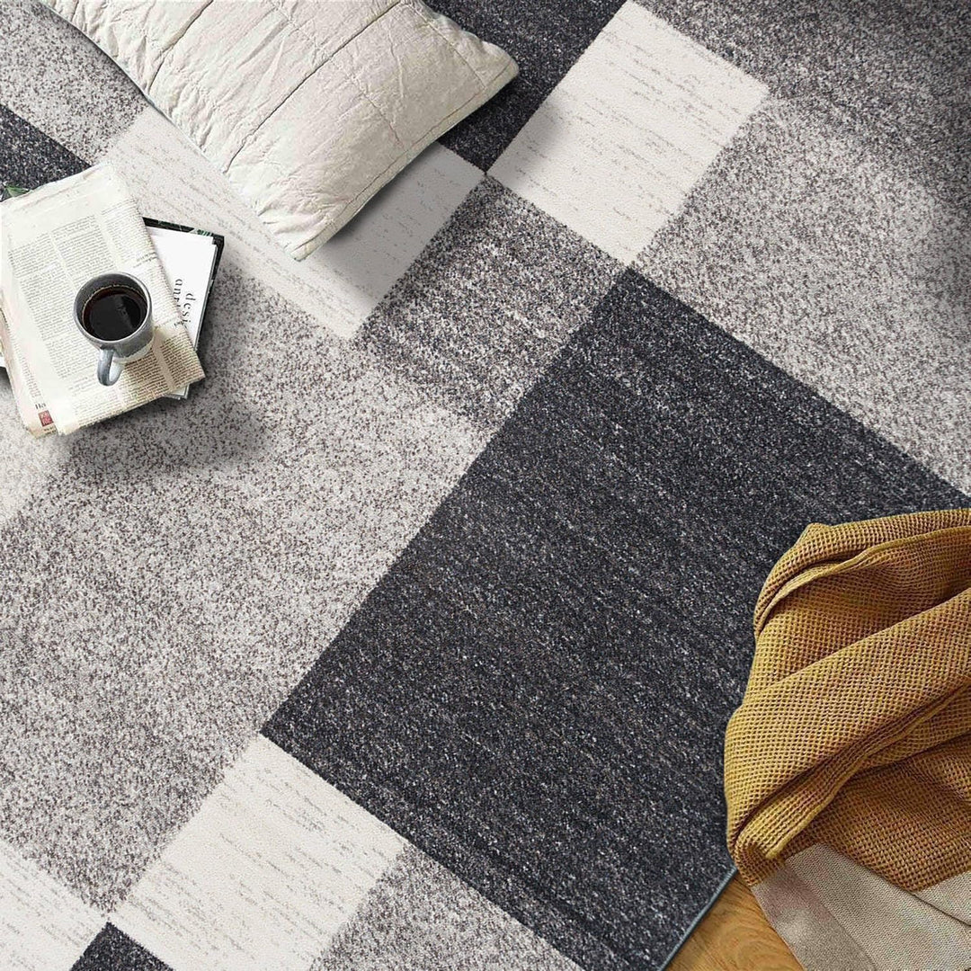 Modern Boxes Design Non-Slip (Non-Skid) Runner Rug