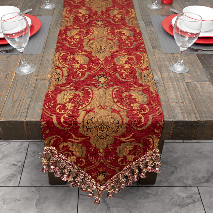 Sherry Kline China Art Table Runner (13 x 90) (Red)