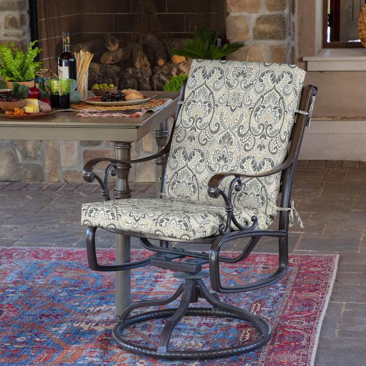 Arden Selections Aurora Damask Outdoor Dining Chair Cushion