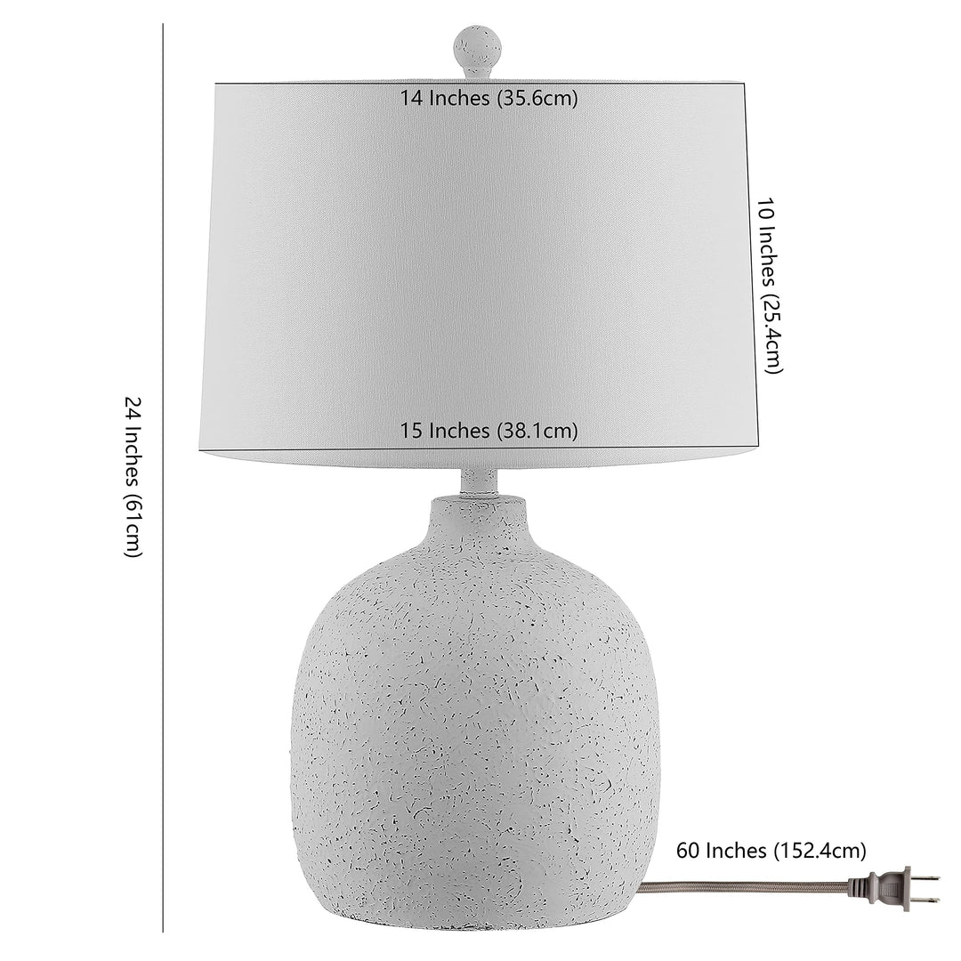 Lighting 24-inch Led Table Lamp 15" W X L 24" H Black White Modern