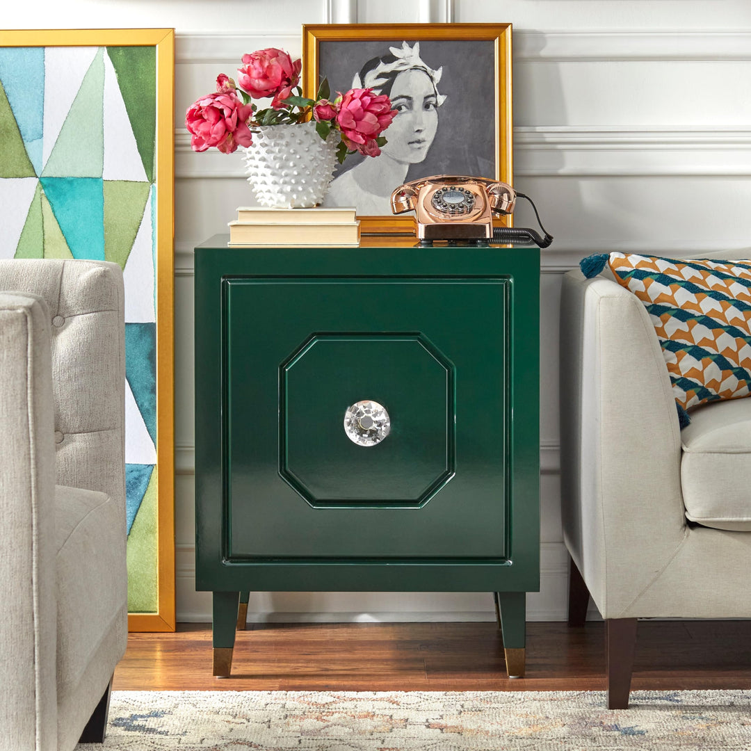 angelo:HOME ANGELOHOME Jaslene Side Cabinet Dark Hunter Green