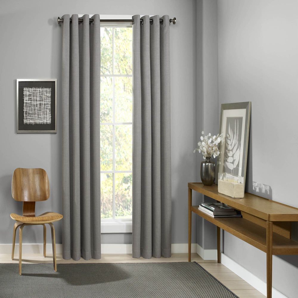 ECLIPE Blackout Curtains for Bedroom - Palisade 52" x 95" Insulated Darkening 95 Inches - Grey