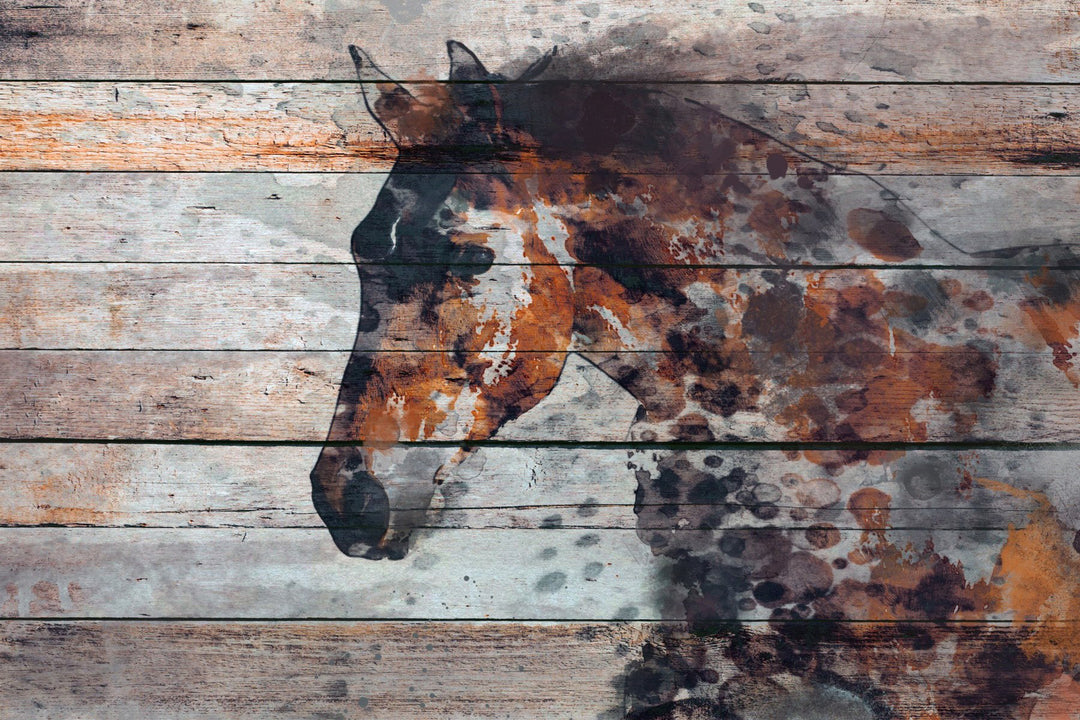 Marmont Hill 36x24 Fire Horse by Irena Orlov Painting Print on Wrapped Canvas 36 x 24