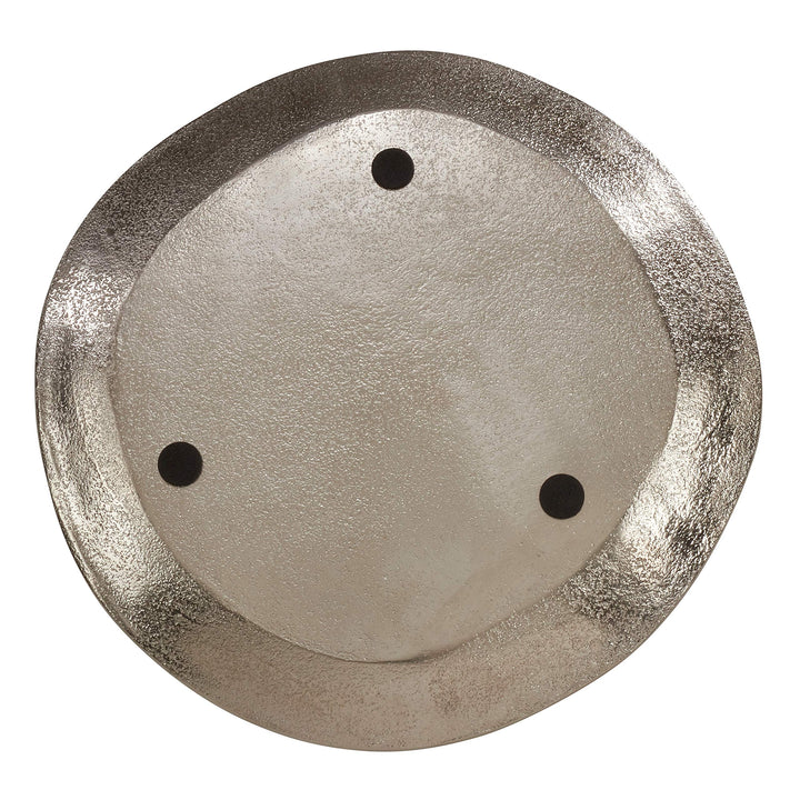 Aluminum Charger Plates (Set Of 4) Silver Round Metal