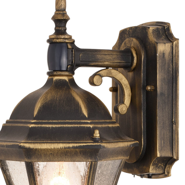 Weathered Bronze Motion Sensor Dusk to Dawn Traditional Outdoor Wall Light