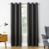 No. 918 Montego Casual Textured Semi-Sheer Grommet Curtain Panel 48" x 63" Coal 48 x 63 - Charcoal