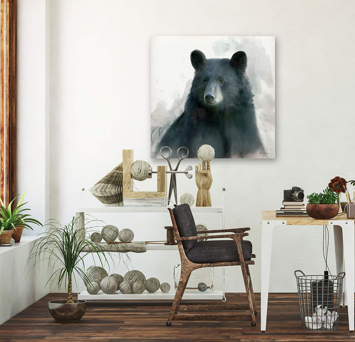 Wexford Home Rainsoft Bear Gallery Wrapped Canvas Wall Art 40x40