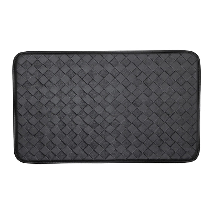 Stephan Roberts Anti-Fatigue Kitchen Faux Leather Non-Skid Cushioned Comfort Mat Black