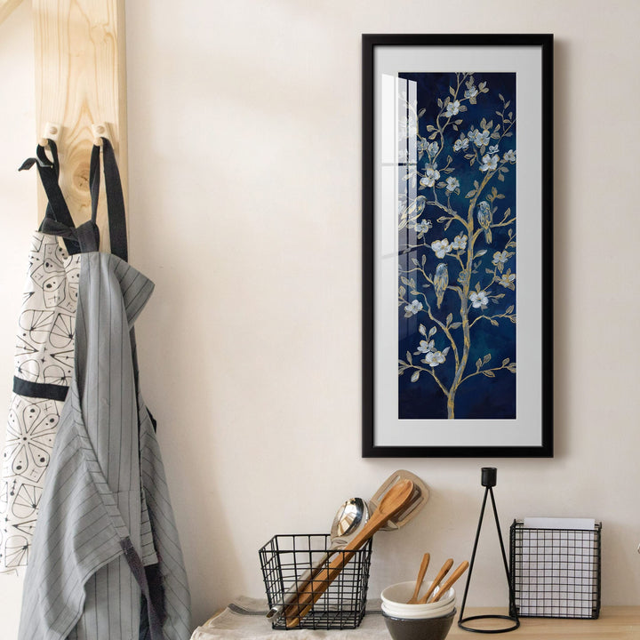 Indigo Spring Gallery Framed Print Mid-Century Modern Contemporary Rectangle