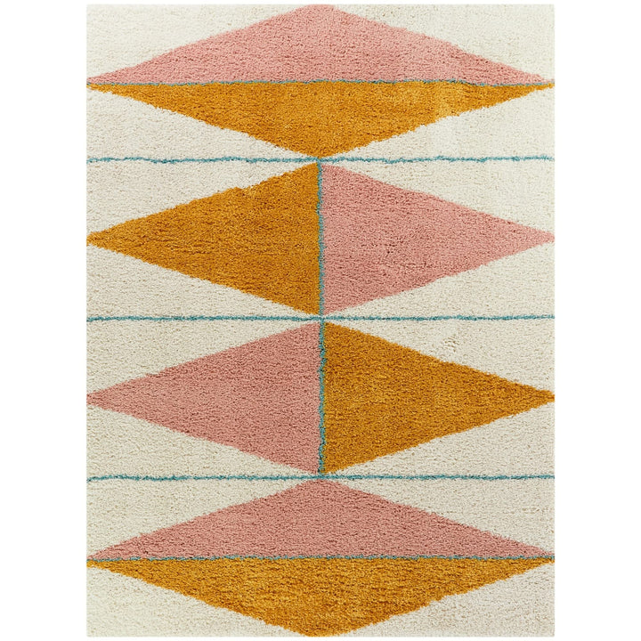 Balta Rugs Levine Geometric Shag Area Rug 5'3" x 7' - Orange