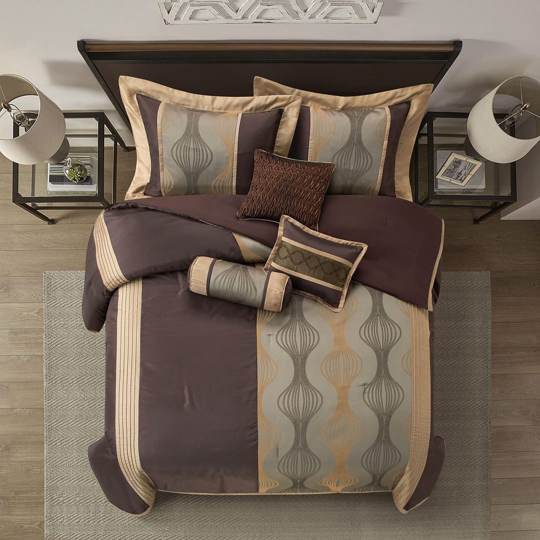 Stratford Park Edward Comforter-Sets Full Brown Brown - Full