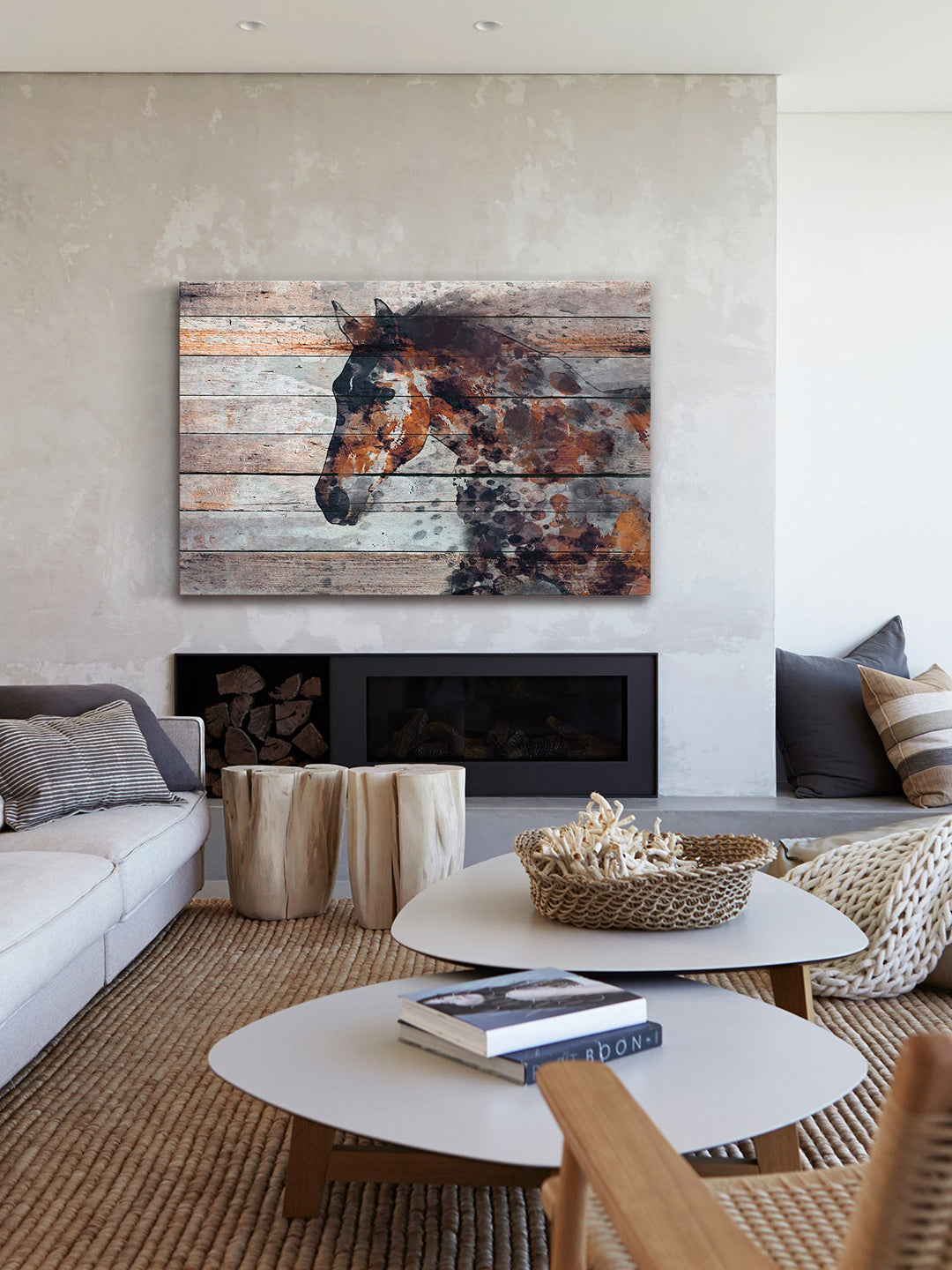 Marmont Hill 18x12 Fire Horse by Irena Orlov Painting Print on Wrapped Canvas